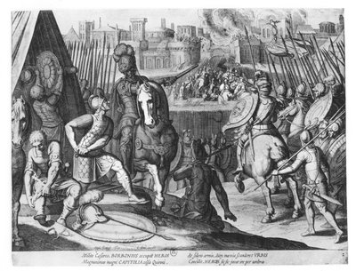 Karel III, Hertog van Bourbon bij de Plundering van Rome in 1527 door Cornelis Boel